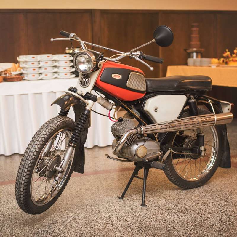 Motocykel Jawa - produkt Považských strojární z 80. rokov minulého storočia 